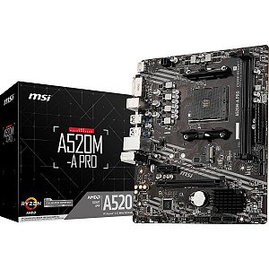 Placa Mãe Msi A520M-A Pro Am4 Ddr4