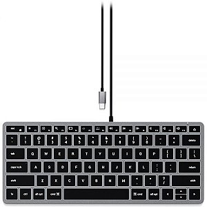 Teclado Satechi St-Ucsw1M W1 Backlit Para Mac Usb-C - Space Gray