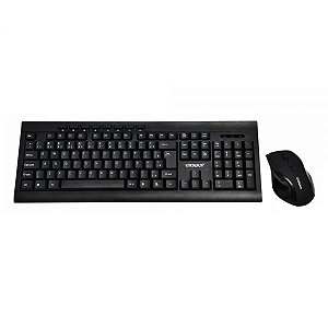 Kit Teclado + Mouse Sem Fio Satellite Ak-726G - Preto (Português)