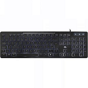 Teclado Mtek Kb-7269L-Pt Led Usb - Preto (Português)