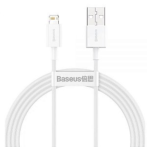 Cabo Usb-A A Lightning Baseus Calys-B02 Superior 2.4A - Branco 1.5 Metros
