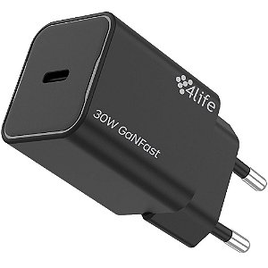 Carregador de Parede 4Life FL8230CGB 30 W GaNFast USB - Preto