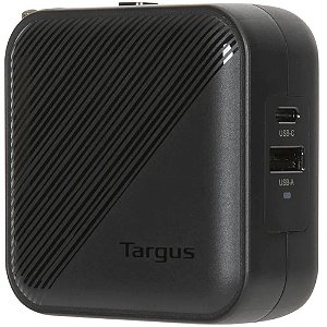 Carregador de Parede Targus APA803GL GaN 65 W USB-A + USB-C - Preto