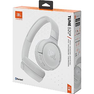 Fone de ouvido JBL Tune T520BT Bluetooth - Branco