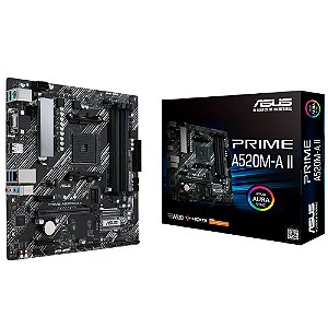 Placa Mãe Asus Prime A520M-A II AM4 DDR4
