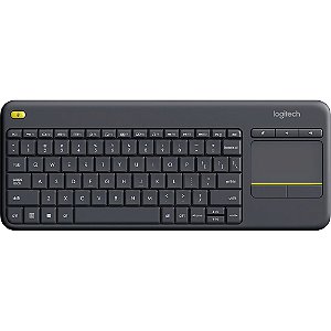 Teclado Sem fio Logitech K400 Plus com Touchpad - Preto (Espanhol)