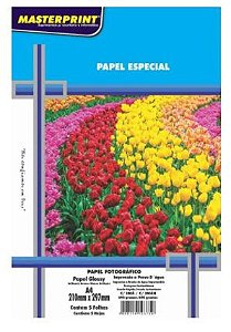 PAPEL FOTOGRÁFICO C/IMÃ A4 MASTERPRINT - C/5 FLS - 690G