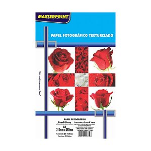 PAPEL FOTO MASTERPRINT TEXTURA PEROLA 200G A4 - 20FLS