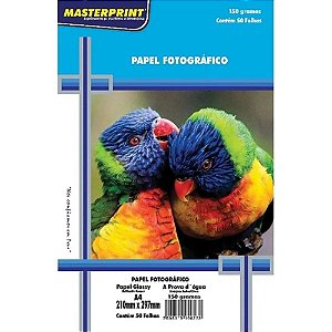 PAPEL FOTO MASTERPRINT 150G A4 50FLS