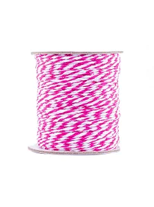 CORDAO BICOLOR LULI 2MM COM 50M BRANCO E PINK
