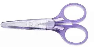 TESOURA DE PRECISÃO 4" ROXA COM PROTETOR