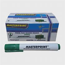 PINCEL MARCADOR RECARREGÁVEL P/ QUADRO BRANCO - MASTERPRINT - VERDE