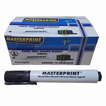 PINCEL MARCADOR RECARREGÁVEL P/ QUADRO BRANCO - MASTERPRINT - PRETO