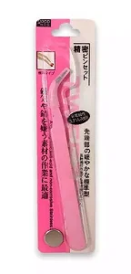 PINÇA PONTA CURVA ANTI-ESTÁTICA 13CM - LANMAX LMX-15 PINK