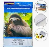 PAPEL FOTO MASTERPRINT AUTO ADESIVO 115G A4 50FLS