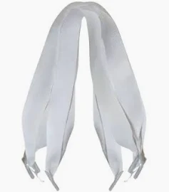 ALÇA PARA SACOLA GORGURAO 25MM COM PONTEIRA - BRANCO 20UND 35CM