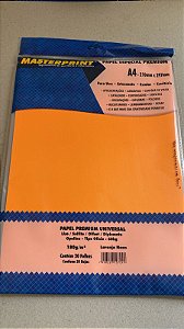 PAPEL NEON LARANJA A4 180G 20 FLS
