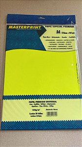 PAPEL NEON AMARELO A4 180G 20 FLS