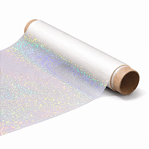 FILME BOPP HOLOGRAFICO CONFETE 25 MICRAS 32CM X 50M TUBETE 1"