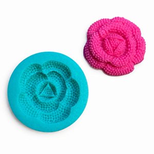 Molde Flor Rosa Pixel Pasta Atesanato