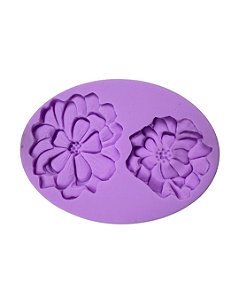 Molde Silicone 2 Flores Decoração Floral Pasta Americana