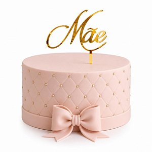 Topo de Bolo Mãe em Acrílico Reforçado Lavável Reutilizável - Dia das Mães Prime Chef