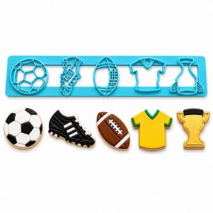 Cortador de Plático Tema Futebol Copa do Mundo - Prime Chef