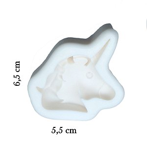 Molde Cabeça de Unicórnio Pequena - GMEZN968