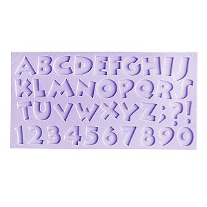 Molde de Alfabeto e Números Divertidos Silicone