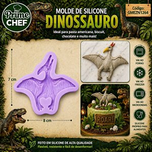 Molde Dinossauro SIlicone Pasta Americana Confeitaria