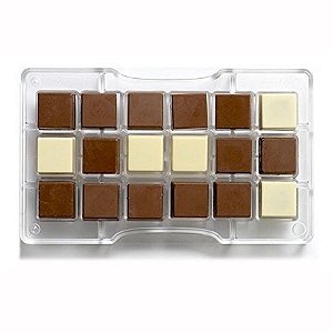 Forma Para Chocolate Bombom Quadrados Reutilizável Durável
