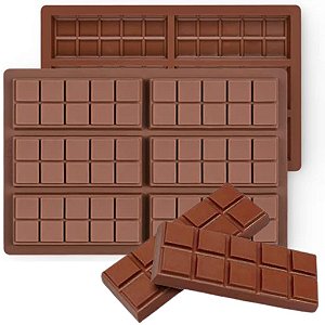 Forma Barra de Chocolate Em Silicone 6 Cavidades 25cm