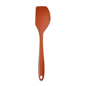 Espátula de Silicone Curva Grande 27cm Terracota Reforçada