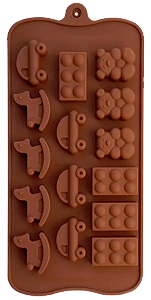 Forma de Silicone Formato Brinquedo de Criança Antiaderente