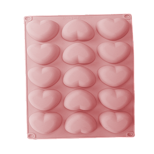 Forma Silicone Mini Coração 15 Cavidades Antiaderente Decoração Chocolate Doce Gourmet