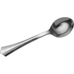 Kit 10 Colheres Descartáveis 14cm Plástico Prata