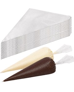 Saco/Manga de Confeitar Descartável Media 36cm 100 Unidades Resisteência Supeior