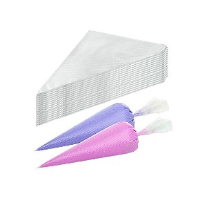 Saco/Manga de Confeitar Descartável Pequeno 28cm 100 unidades Resistência Superior