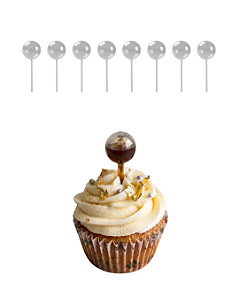 Kit 100 Ampolas 1ml Esfera Ciruclo Brigadeiro Gourmet Saborizantes Decoração Evento Festa Descartavél