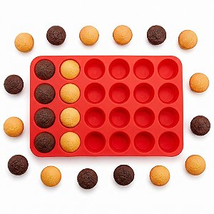 Forma em Silicone Antiaderente para 24 Mini Cupcakes