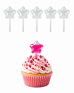 Ampola Saborizante Formato Estrela Para Doces E Cupcakes 50 Unidades 4ml