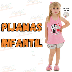 Pijama Feminino Infantil (sem manga)