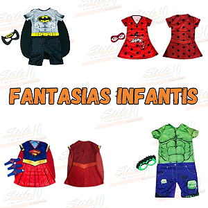 Fantasias Infantis Super Heróis e Personagens - com máscara