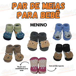 Par de meias para bebê (menino)