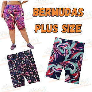 Bermuda Shorts Feminino Plus Size