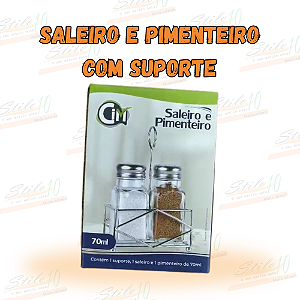 Saleiro e Pimenteiro com Suporte