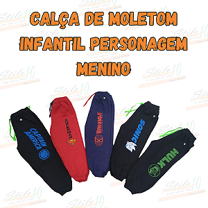 Calça de Moletom Infantil Personagens (Menino)