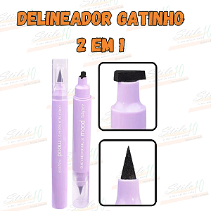 Caneta Delineadora Gatinho 2 em 1 - Mood