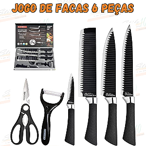 Jogo de faca Gourmet 6 peças