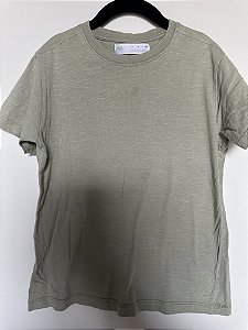 Camiseta basica algodão Zara verde - 6 anos